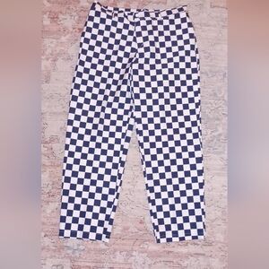 LeSmart Golf Series Navy White Checked Men's Pants 38